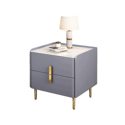 Blue Rock Board Gray Cabinet Bedside Table