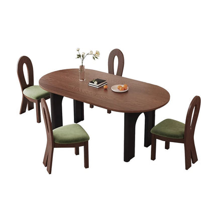Solid Wood HARBOUR OVAL Dining Table Walnut