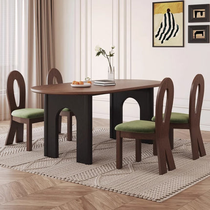 Solid Wood HARBOUR OVAL Dining Table Walnut