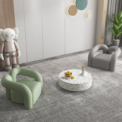 Green/Yellow/Pink/Grey/White Lamb Plush Leisure Butterfly Chair