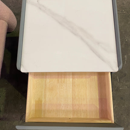 Blue Rock Board Gray Cabinet Bedside Table