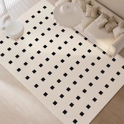 Checkerboard Three-Proof Loop Pile Silicone Rug 160cm x 230cm