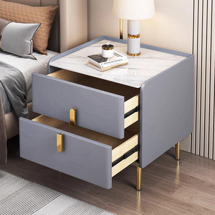 Blue Rock Board Gray Cabinet Bedside Table