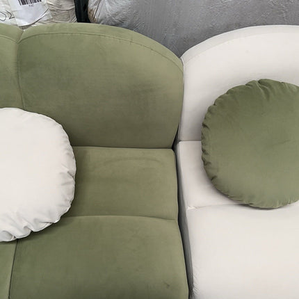 Nimbus – White & Green Color Block Baby Plush Sofa