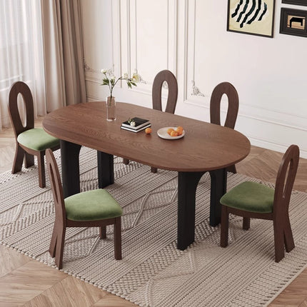 Solid Wood HARBOUR OVAL Dining Table Walnut