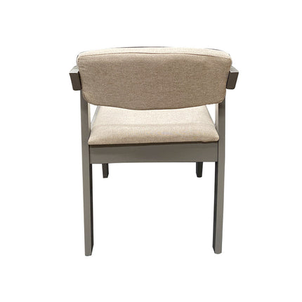 Grey Solid Wood Velvet Cushion Cow Horn Chair