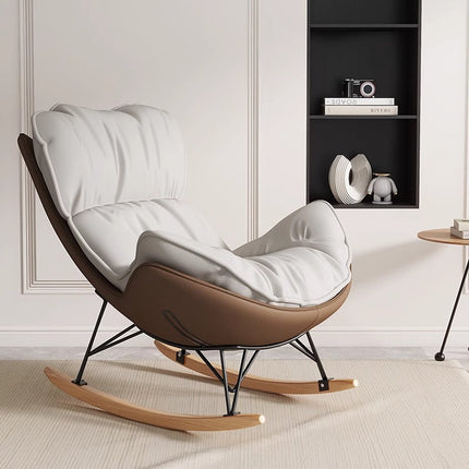 Light gray linen iron leisure chair