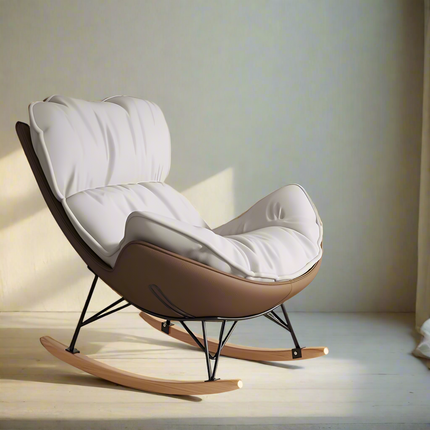 Light gray linen iron leisure chair