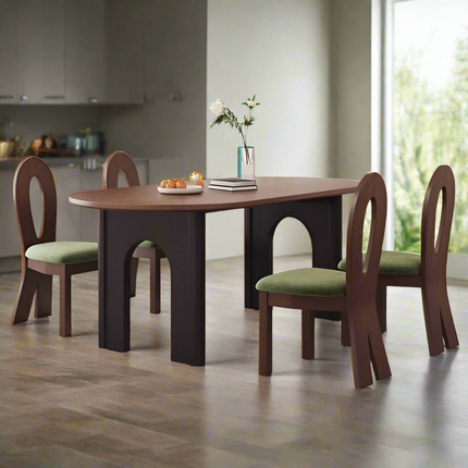 Solid Wood HARBOUR OVAL Dining Table Walnut