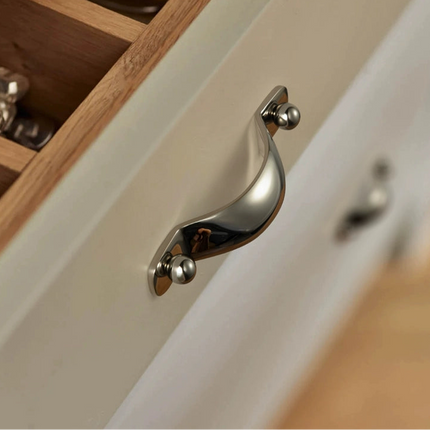 Vintage-Style Drawer Pull Handle - Brass New Chinese-Style Titanium Silver Retro Small Pull Handle