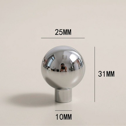 Minimalist Brass Round Ball Handle, Solid Pure Copper Gold and Silver French-style Light Luxury Cabinet Door Knob