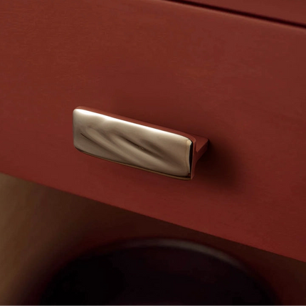 Brass Vintage-Style Pull Handle - Small Wardrobe and Cabinet Door Handle