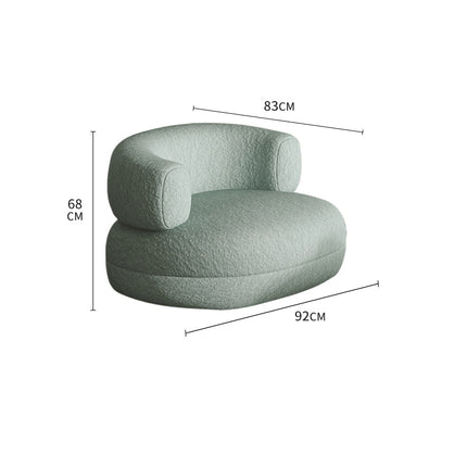 Green/Yellow/Pink/Grey/White Lamb Fleece Casual Chair