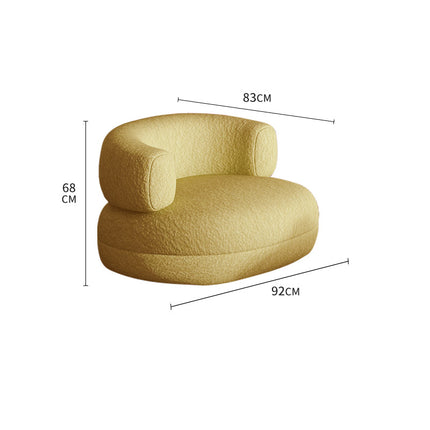 Green/Yellow/Pink/Grey/White Lamb Fleece Casual Chair