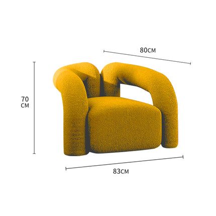 Green/Yellow/Pink/Grey/White Lamb Plush Leisure Butterfly Chair