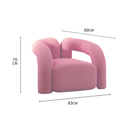 Green/Yellow/Pink/Grey/White Lamb Plush Leisure Butterfly Chair