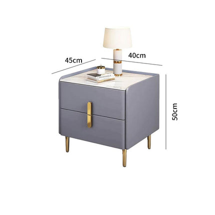 Blue Rock Board Gray Cabinet Bedside Table