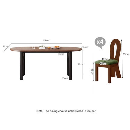 Solid Wood HARBOUR OVAL Dining Table Walnut