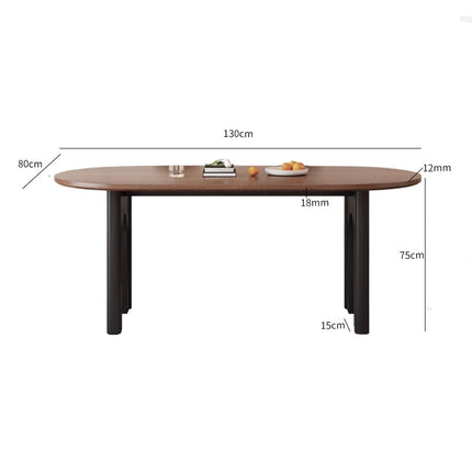 Solid Wood HARBOUR OVAL Dining Table Walnut