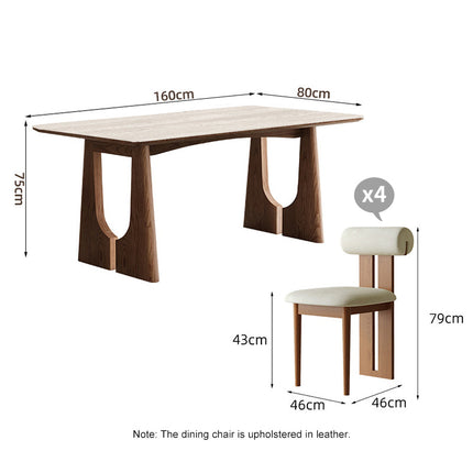 COPEN EDGE Dining Table Walnut Ultra Delux Sintered Stone