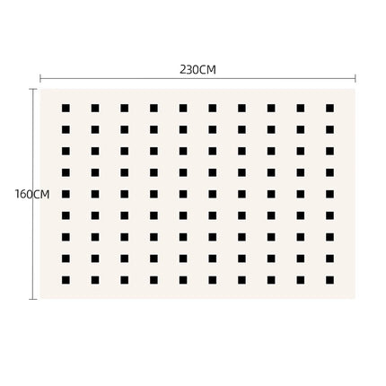 Checkerboard Three-Proof Loop Pile Silicone Rug 160cm x 230cm