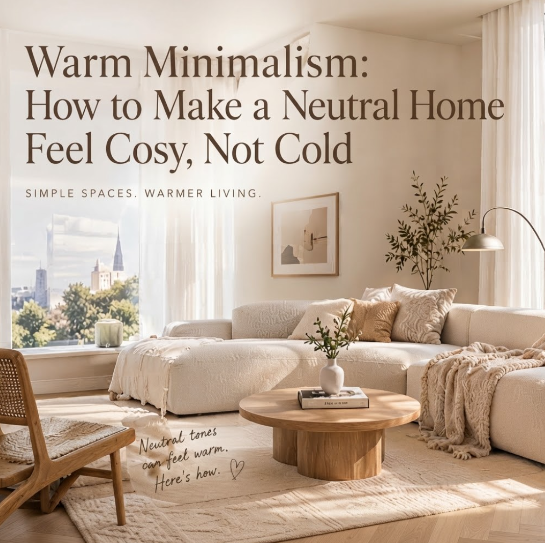 🤍 Warm Minimalism: How to Make a Neutral Home Feel Cosy