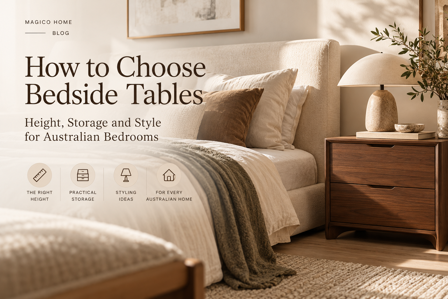 How to Choose Bedside Tables: Height, Storage and Style for Australian Bedrooms