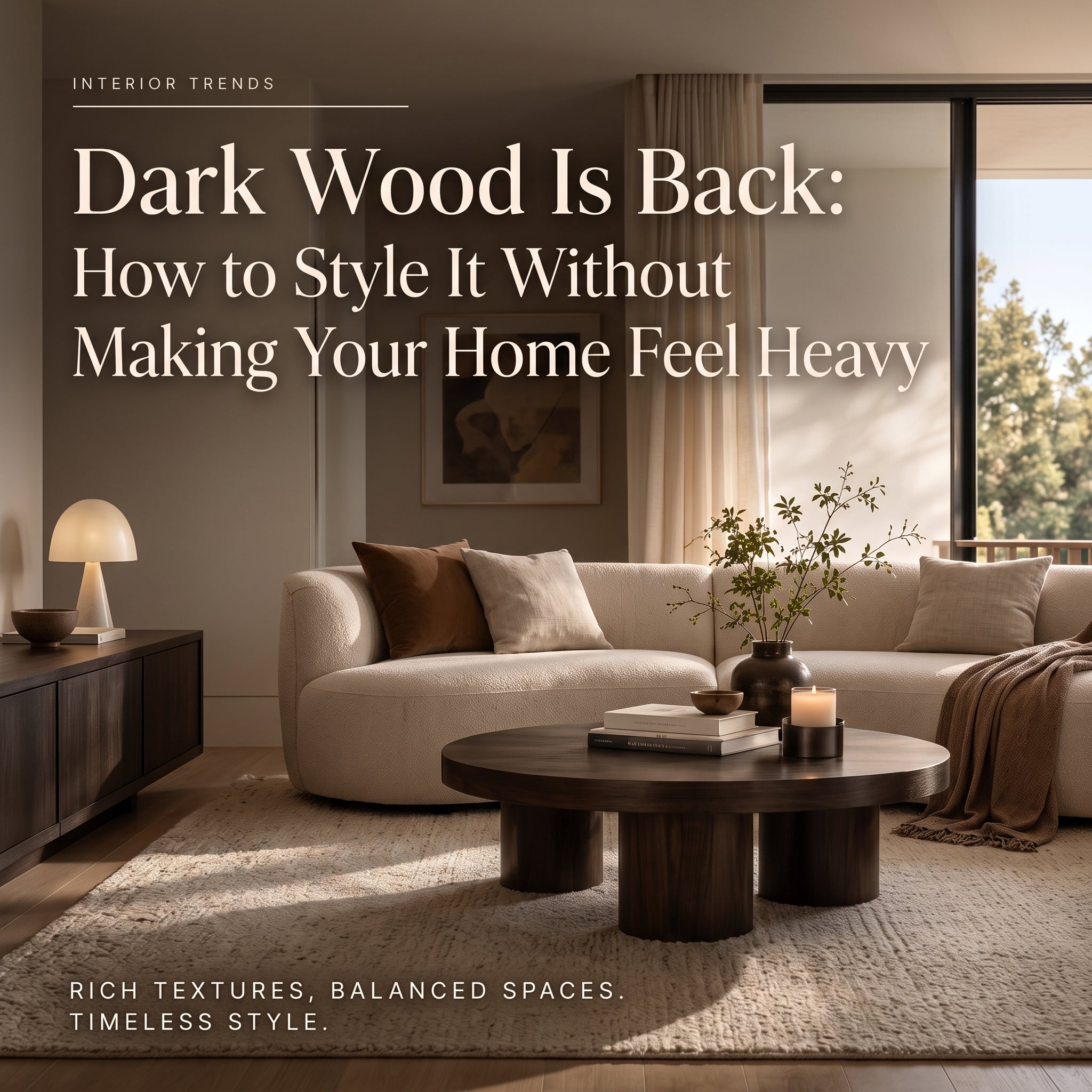 🌰 Dark Wood Is Back: How to Style It Without Making Your Home Feel Heavy