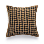 Vintage Brown Caramel Houndstooth with Edged Detailing