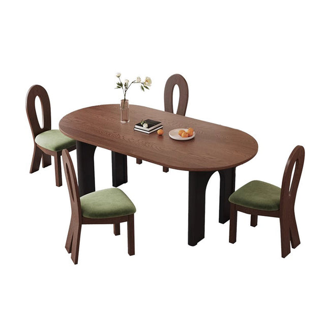 Solid Wood HARBOUR OVAL Dining Table Walnut
