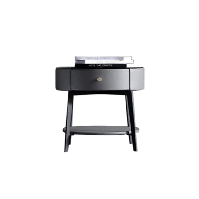 Black Tempered Glass Countertop Iron High Cabinet Foot Bedside Table