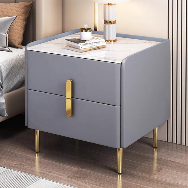 Blue Rock Board Gray Cabinet Bedside Table