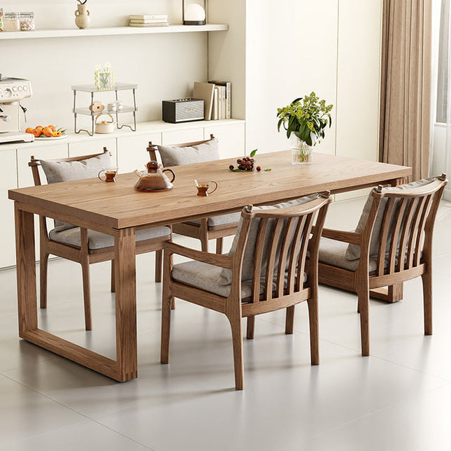 Ash Wood Moben Rectangular Dining Table for Modern Home Interiors