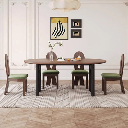 Solid Wood HARBOUR OVAL Dining Table Walnut