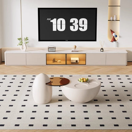 Whitescape  Wood & Glass Combo Coffee table