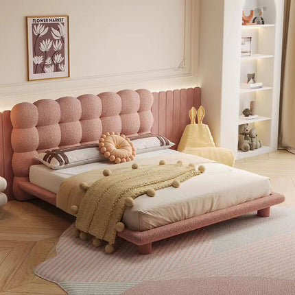 Pink Teddy Fleece Soft Bed
