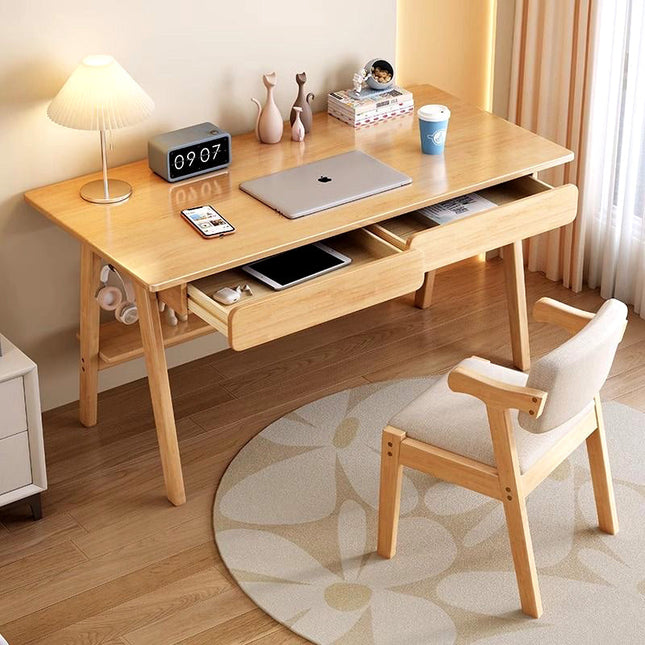 Solid wood velvet cushion cow horn chair in natural wood color