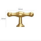T-Shaped Single Hole [Raw Copper] Solid Brass Material