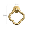 Raw Copper Four-Leaf Clover Pendant (Solid Brass)