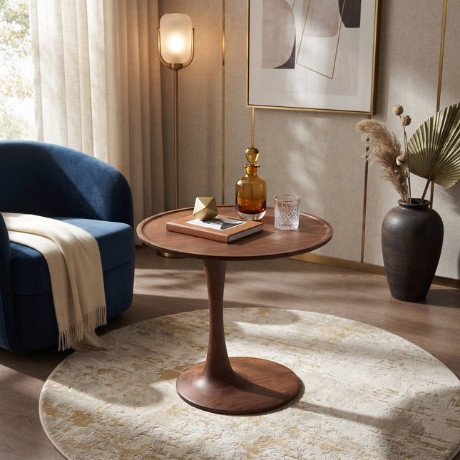 Light Walnut Ash Wood Nut Side Table
