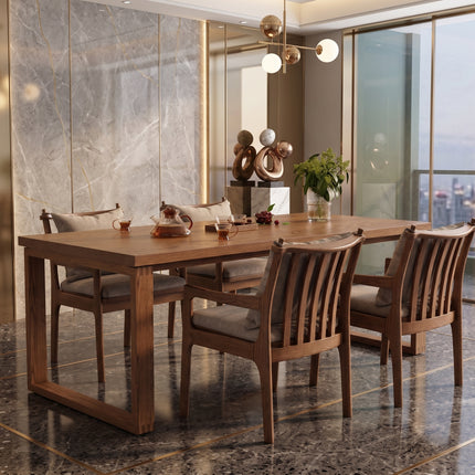 Ash Wood Moben Rectangular Dining Table for Modern Home Interiors
