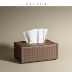 Braided mud brown color (new handmade tissue box)