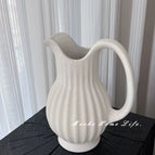 Milk jug vase frosted ceramic large size A