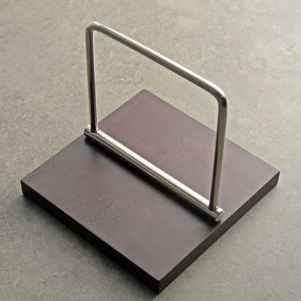 Vintage Metal and Wood Square Napkin Holder