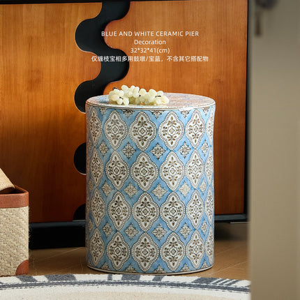 Ceramic Drum Stool Side Table | MYGD-0018