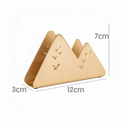 Brass Napkin Holder Set Creative Designs for Restaurant Home Use