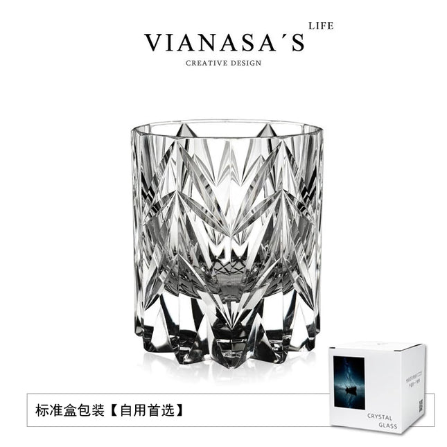 K9 Crystal Whiskey Glasses, Edo Kiriko Cut, Gift Box