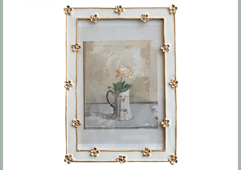 アンティーク雑貨 Old French glass ribbon frame. French Vintage Style Decorative Glass Photo Frame 6 Inch – Magico Home