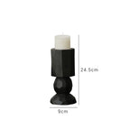 Carbonized wood candlestick-M candlestick height 19 candle cup diameter 5.5cm