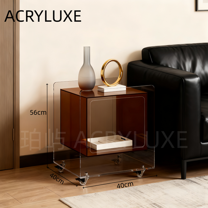 Acrylic Rolling Nightstand Storage Side Table | 211